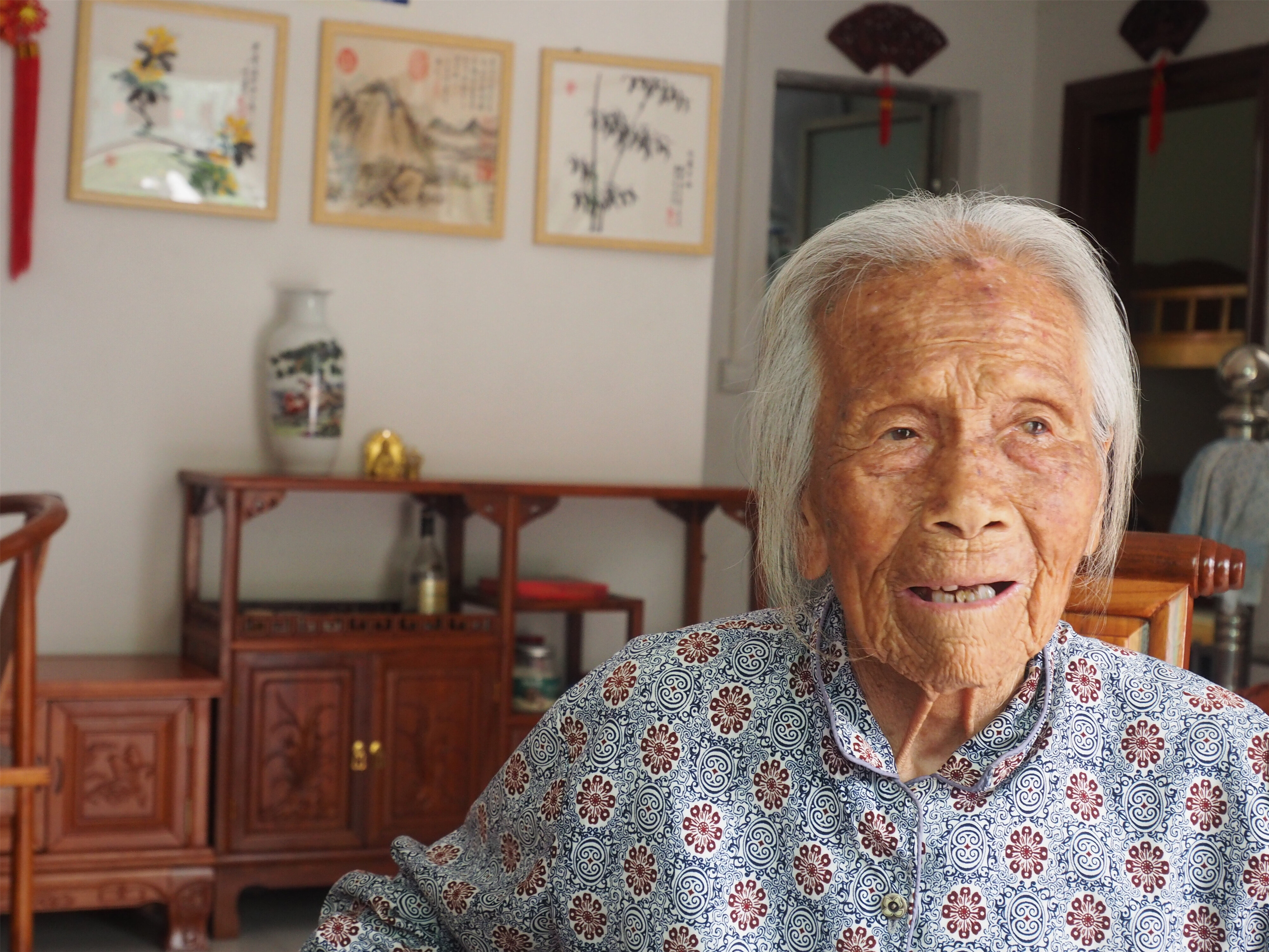 113岁的曹婆婆,曾给红军磨米粉做糍粑 