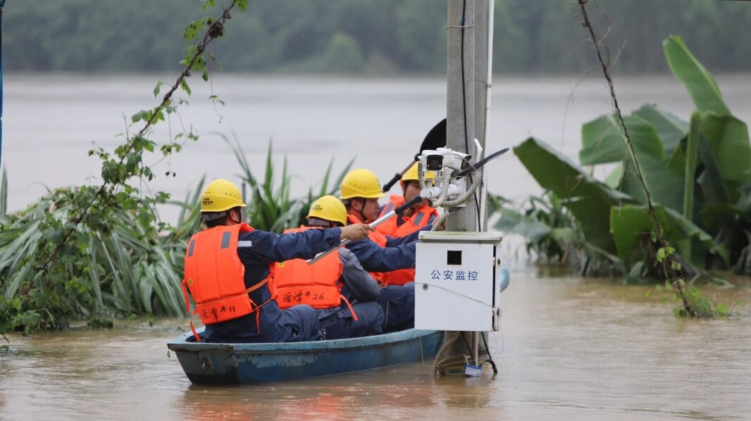 廣東清遠源潭鎮老窯村部分房屋被洪水浸泡,南方電網廣東清遠清城供電