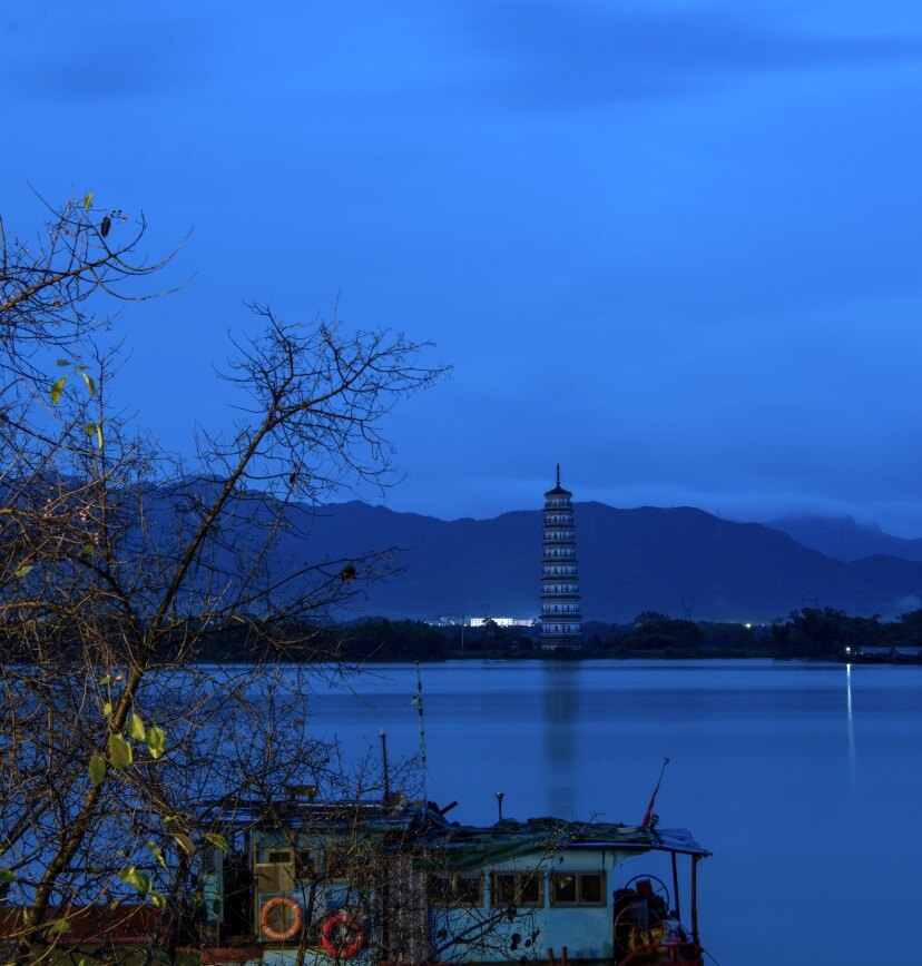 清远北江夜景图片